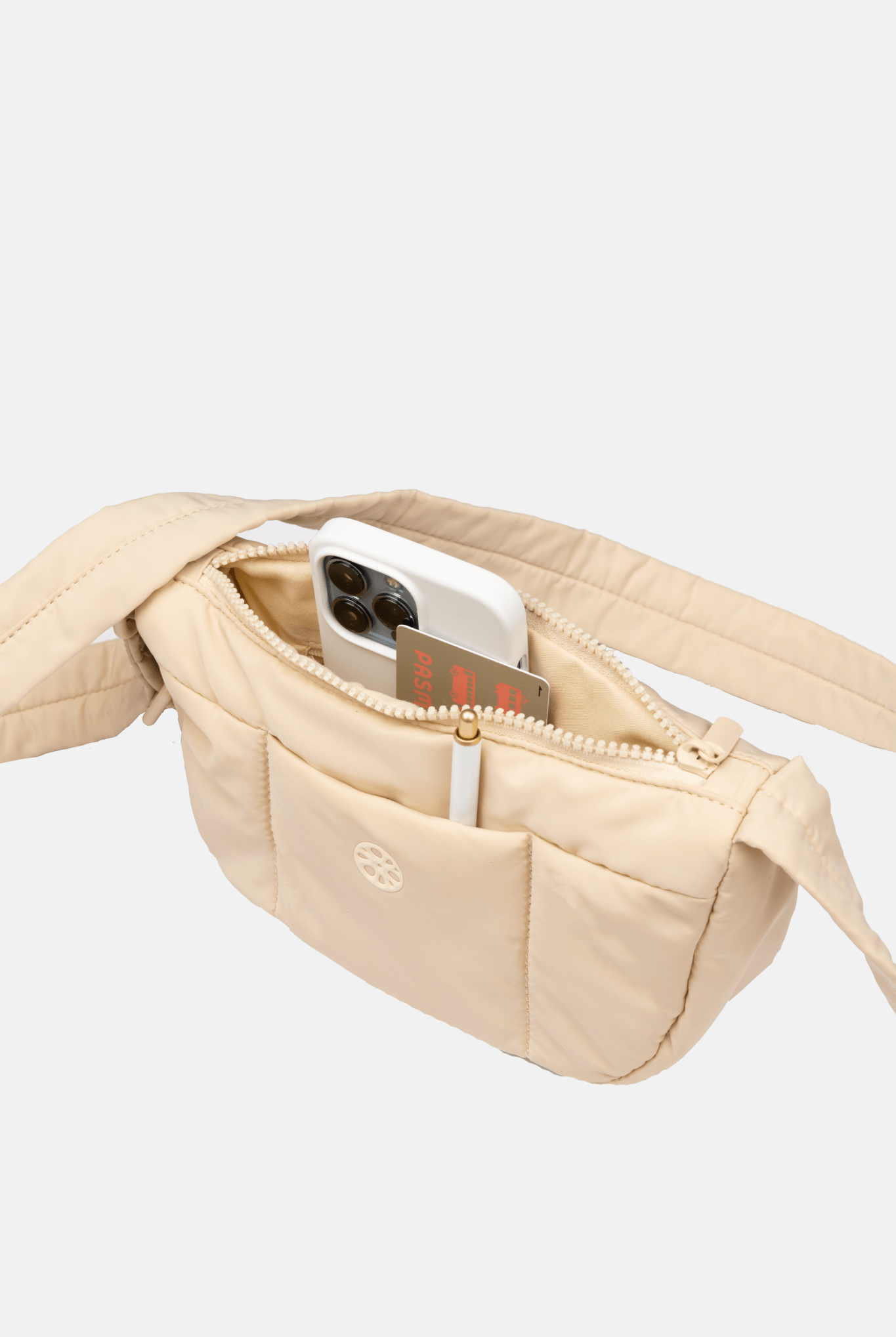 Kumo Puffer Crossbody Bag - Bag - Renkon - Renkon - Enoki Beige -
