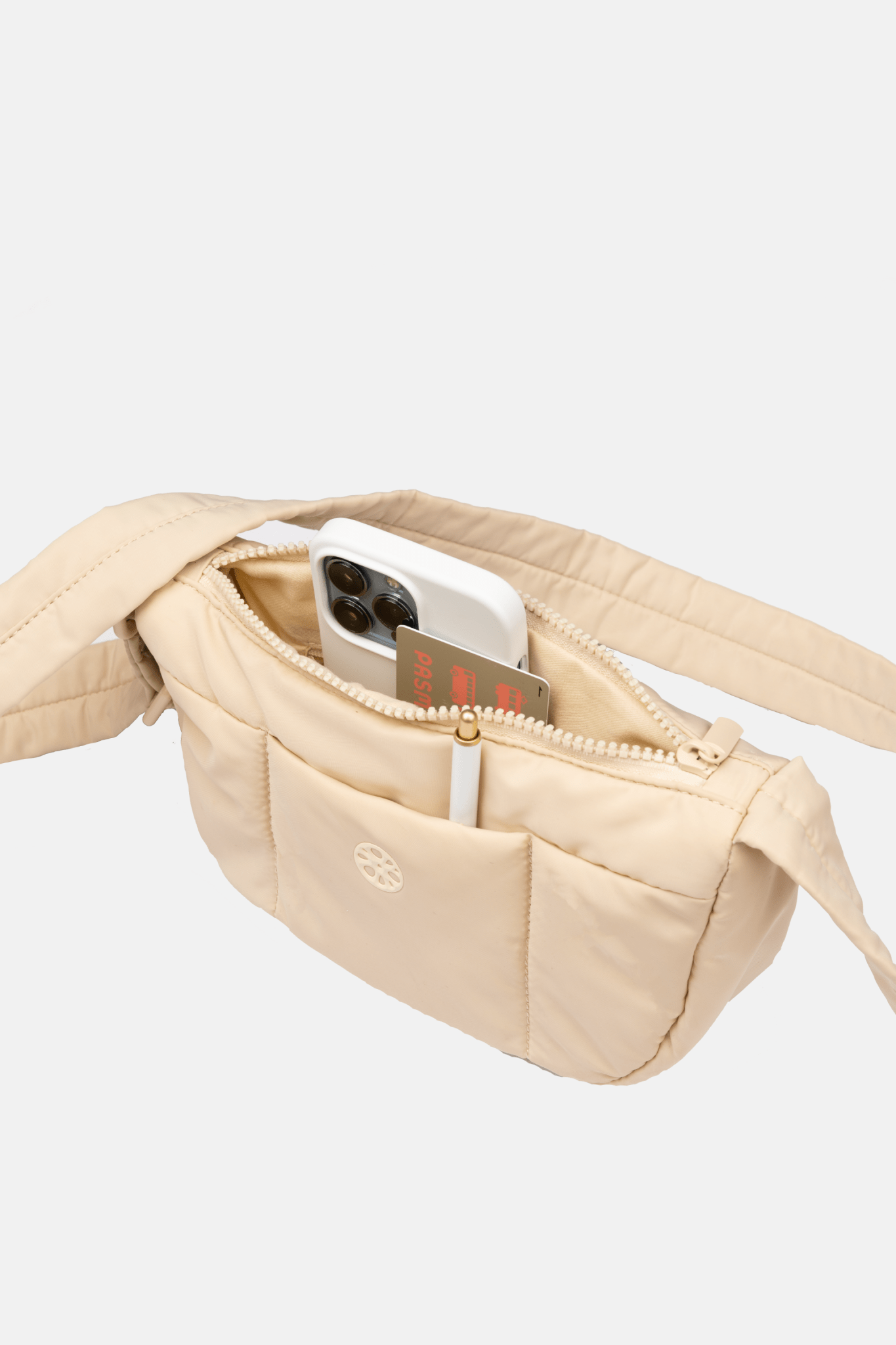 Kumo Puffer Crossbody Bag - Bag - Renkon - Renkon - Enoki Beige -