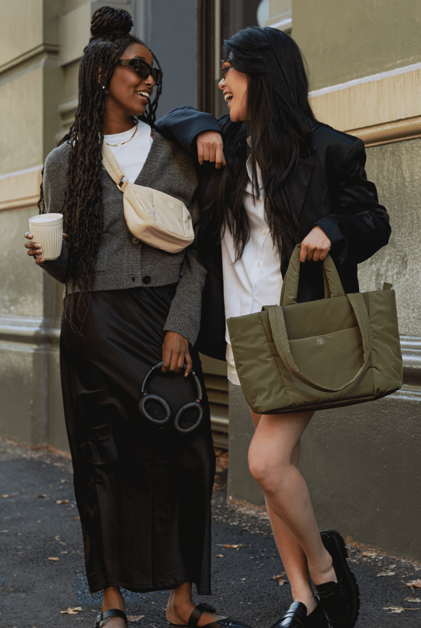 Kumo Puffer Crossbody Bag - Bag - Renkon - Renkon - Enoki Beige -