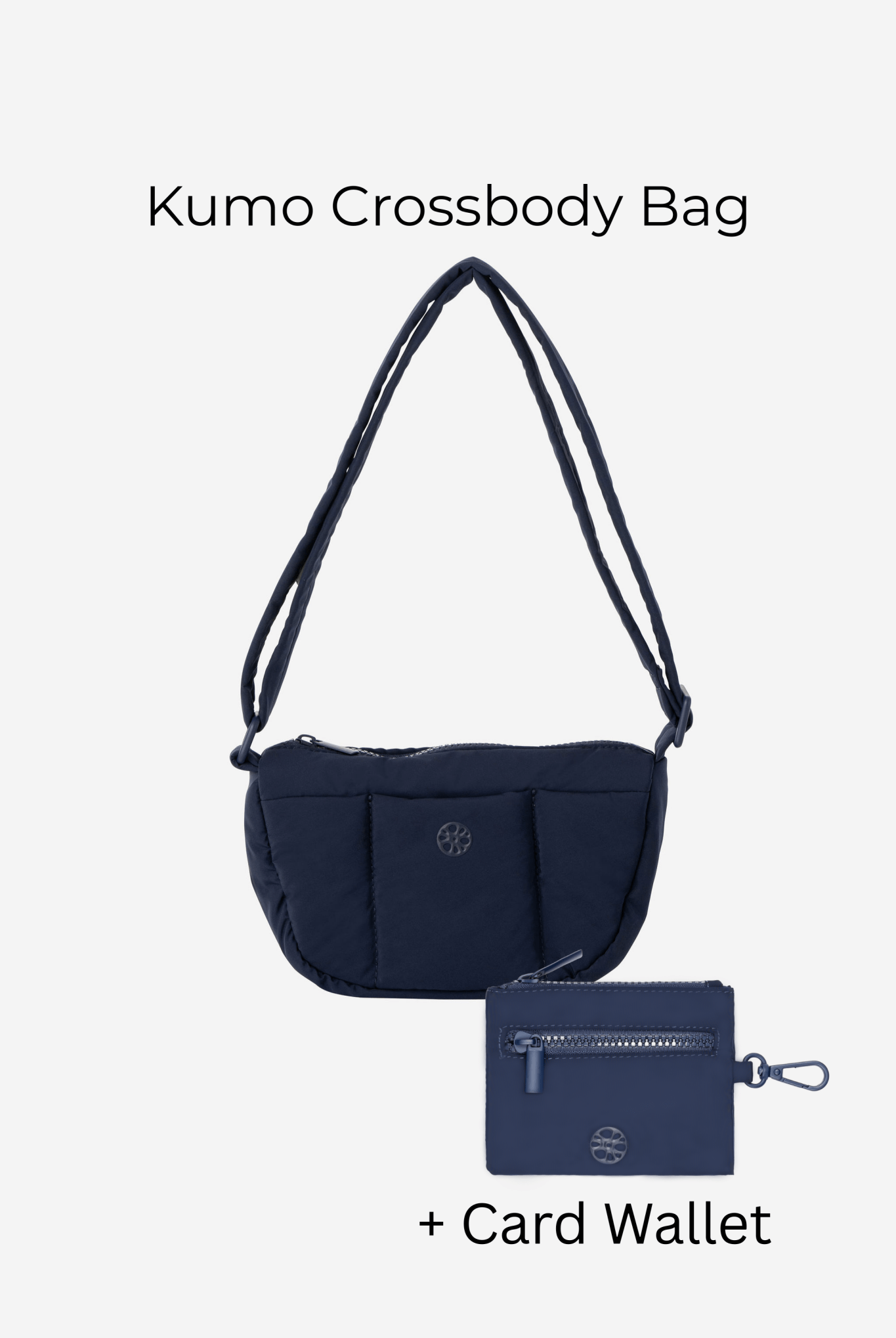 Kumo Puffer Crossbody Bag + Card Wallet Bundle - Renkon - Renkon - Navy Blue