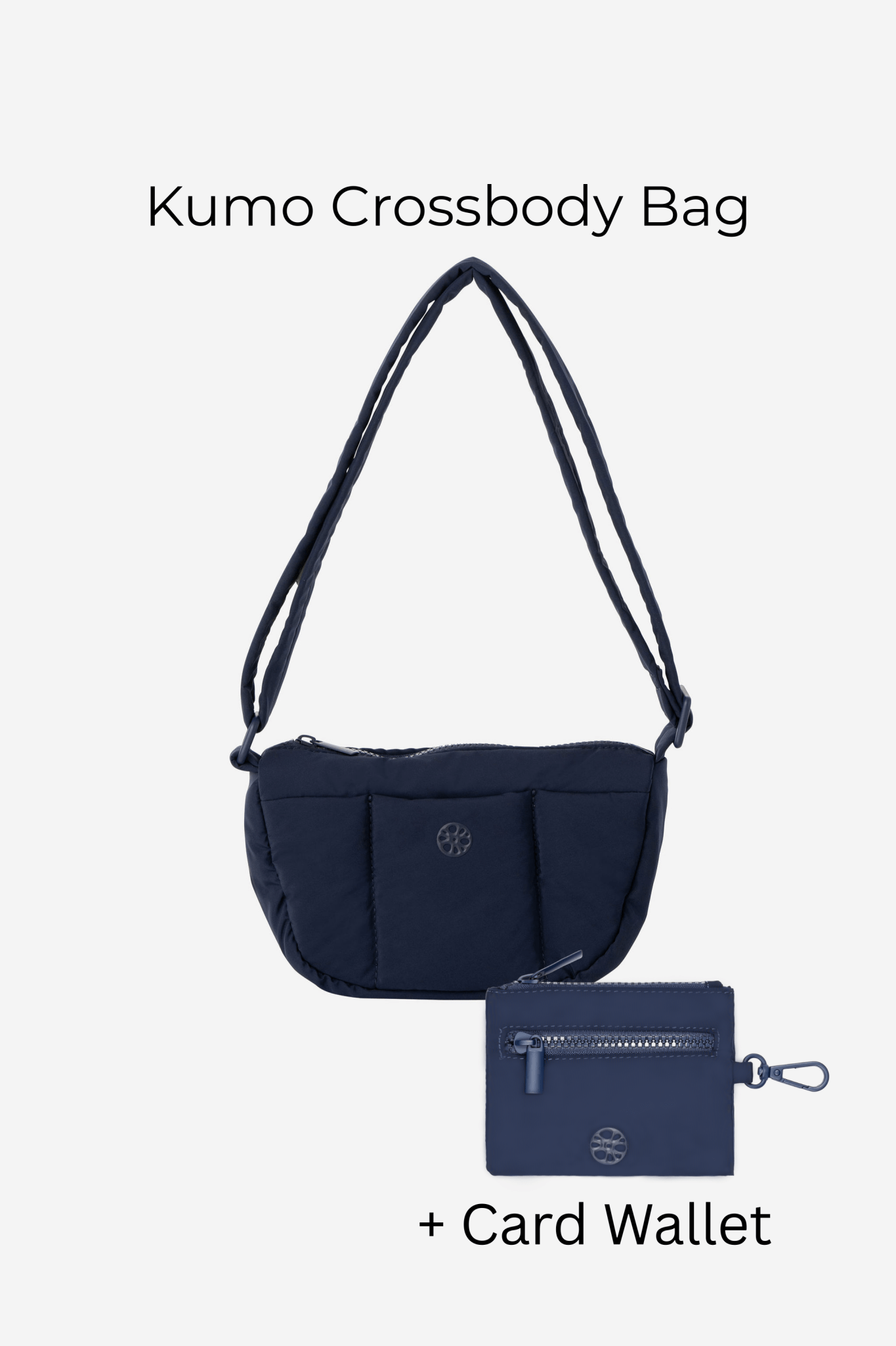 Kumo Puffer Crossbody Bag + Card Wallet Bundle - Renkon - Renkon - Navy Blue