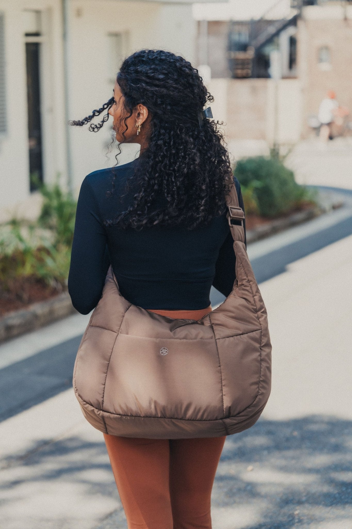 Otto Oversized Puffer Sling Bag - Bag - Renkon - Renkon - Cocoa Brown -