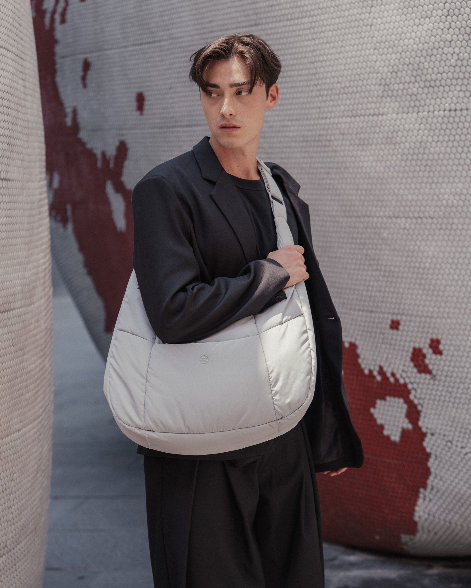 Otto Oversized Puffer Sling Bag - Bag - Renkon - Renkon - Frost Grey -