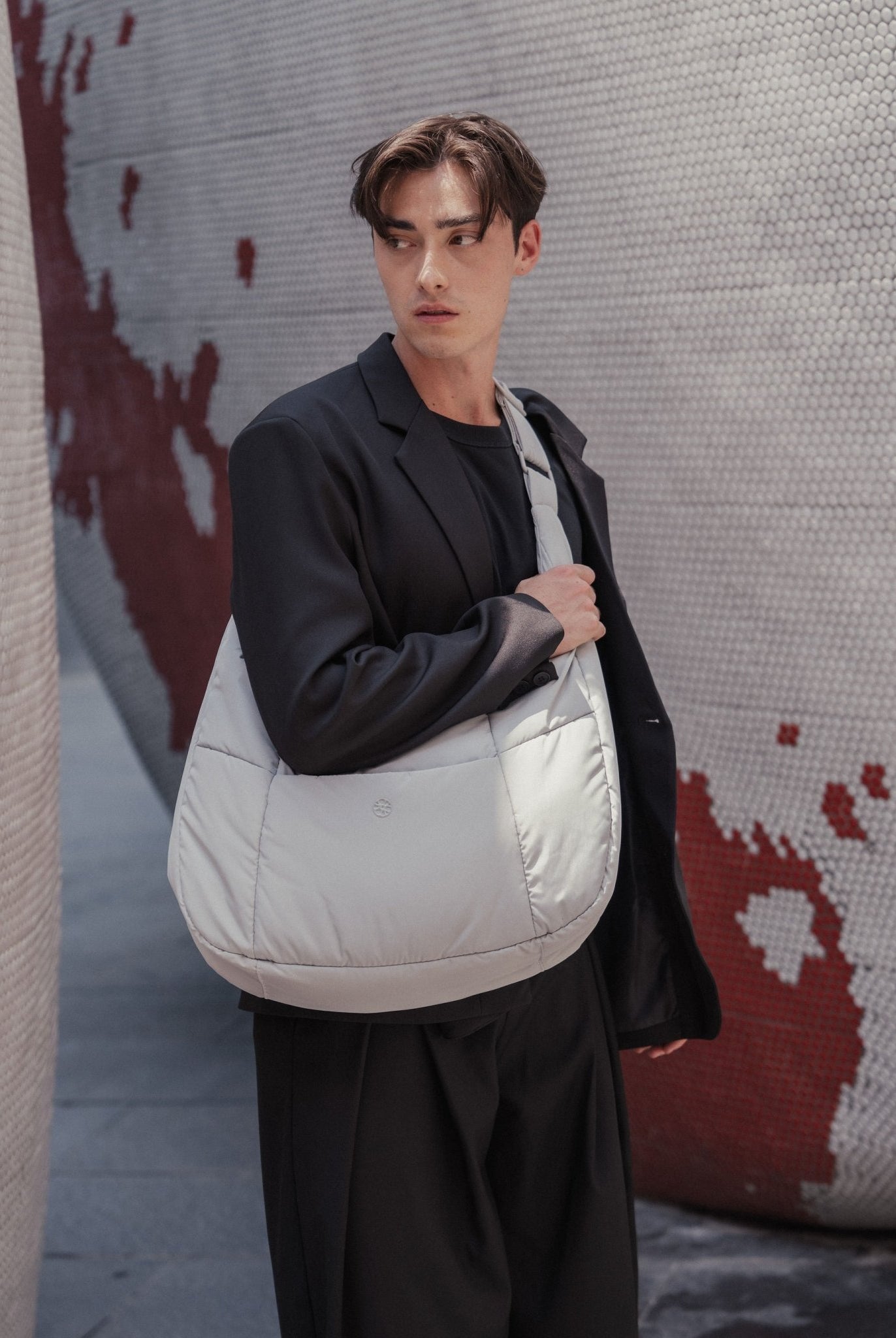 Otto Oversized Puffer Sling Bag - Bag - Renkon - Renkon - Frost Grey -
