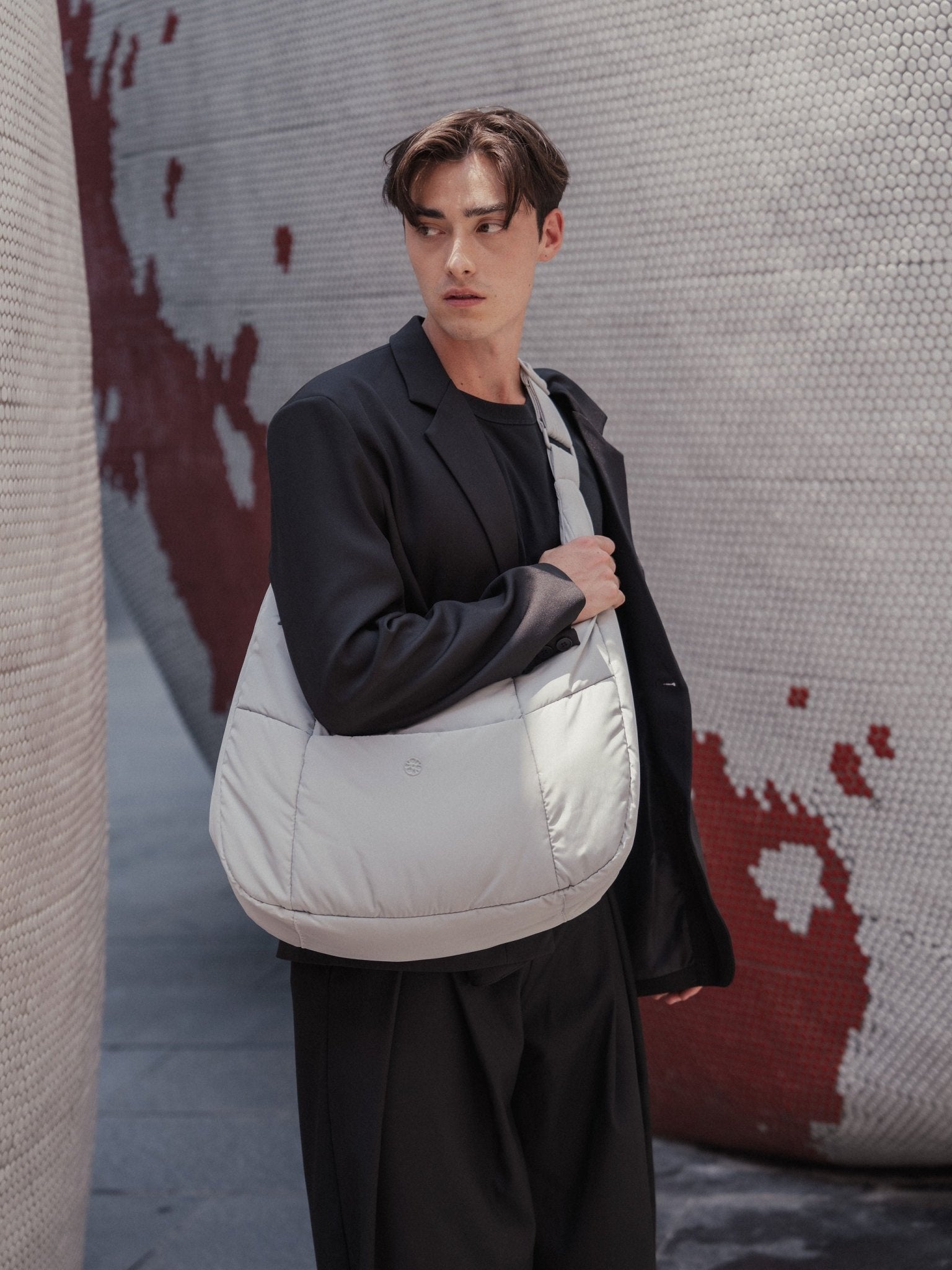 Otto Oversized Puffer Sling Bag - Bag - Renkon - Renkon - Frost Grey -