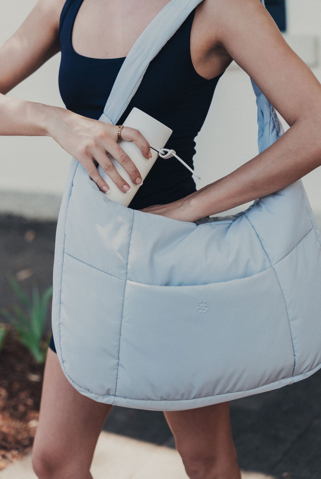 Otto Oversized Puffer Sling Bag - Bag - Renkon - Renkon - Frost Grey -