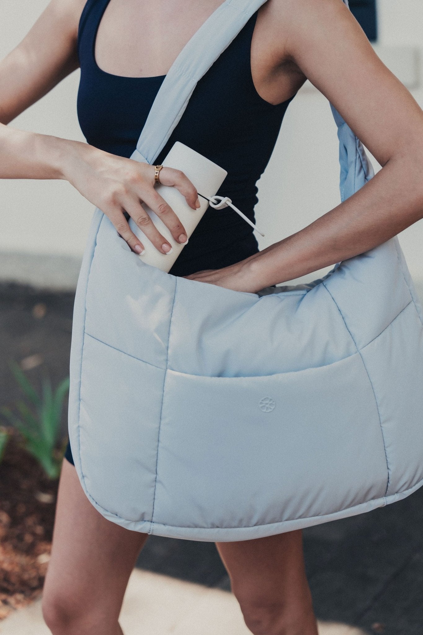 Otto Oversized Puffer Sling Bag - Bag - Renkon - Renkon - Frost Grey -