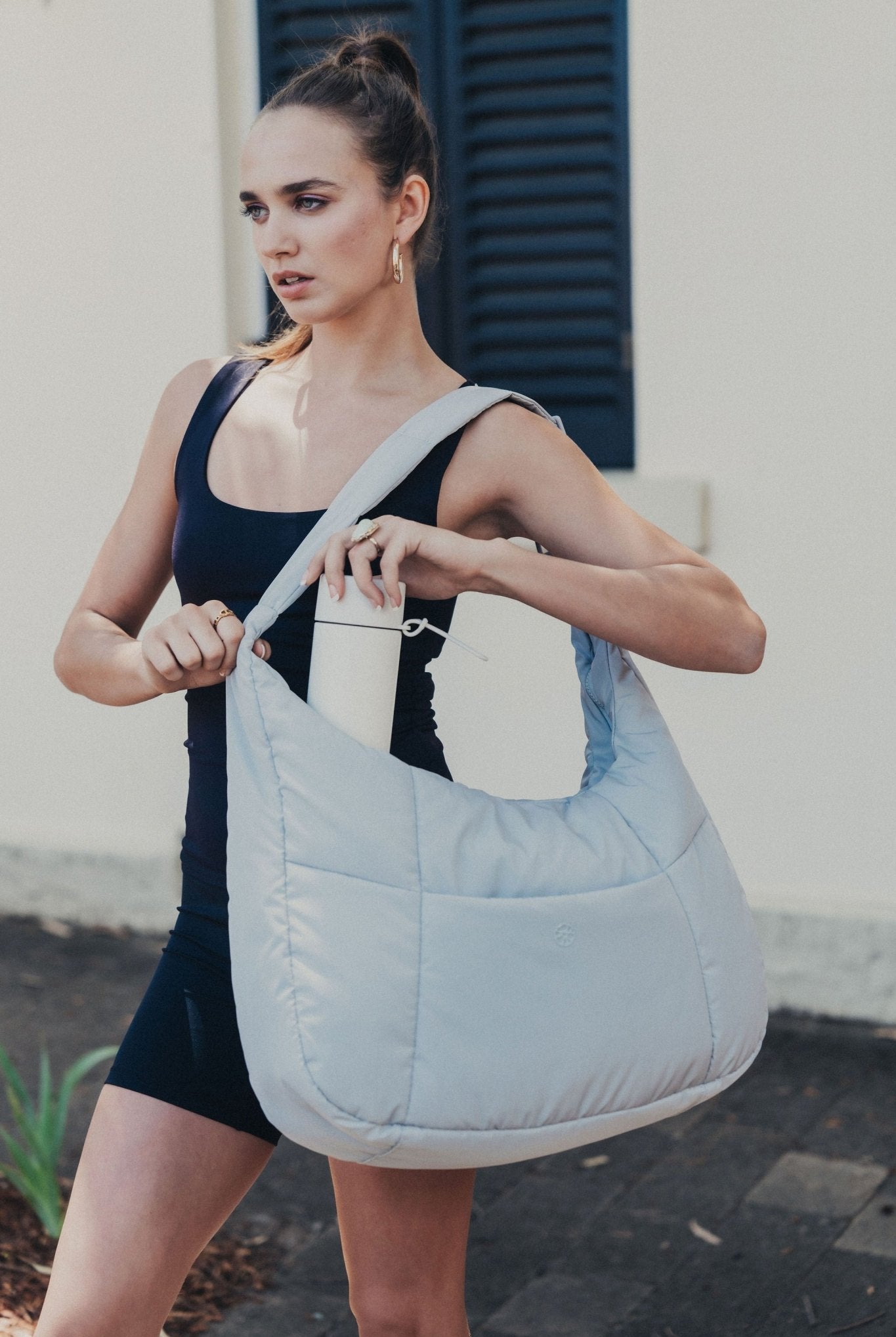 Otto Oversized Puffer Sling Bag - Bag - Renkon - Renkon - Frost Grey -