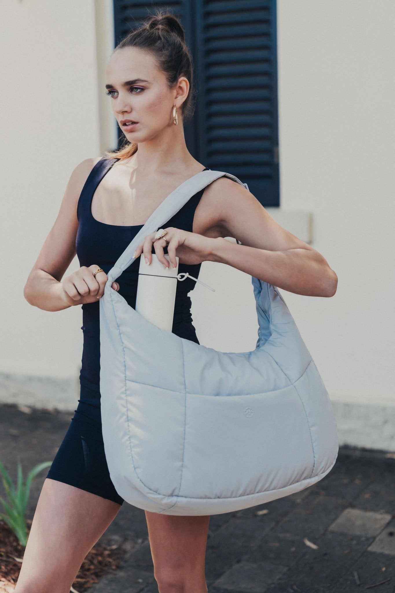 Otto Oversized Puffer Sling Bag - Bag - Renkon - Renkon - Frost Grey -