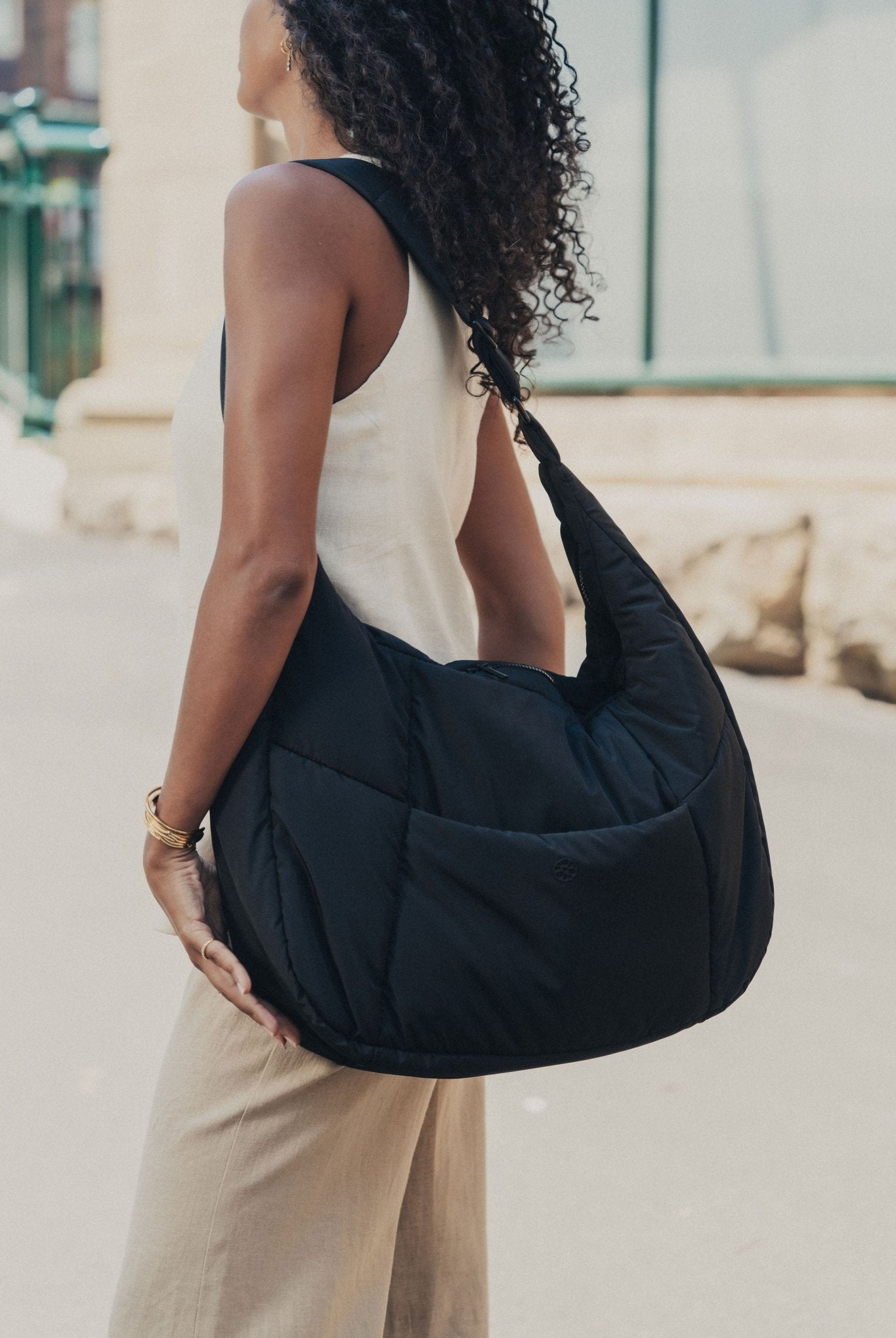 Otto Oversized Puffer Sling Bag - Bag - Renkon - Renkon - Midnight Black -