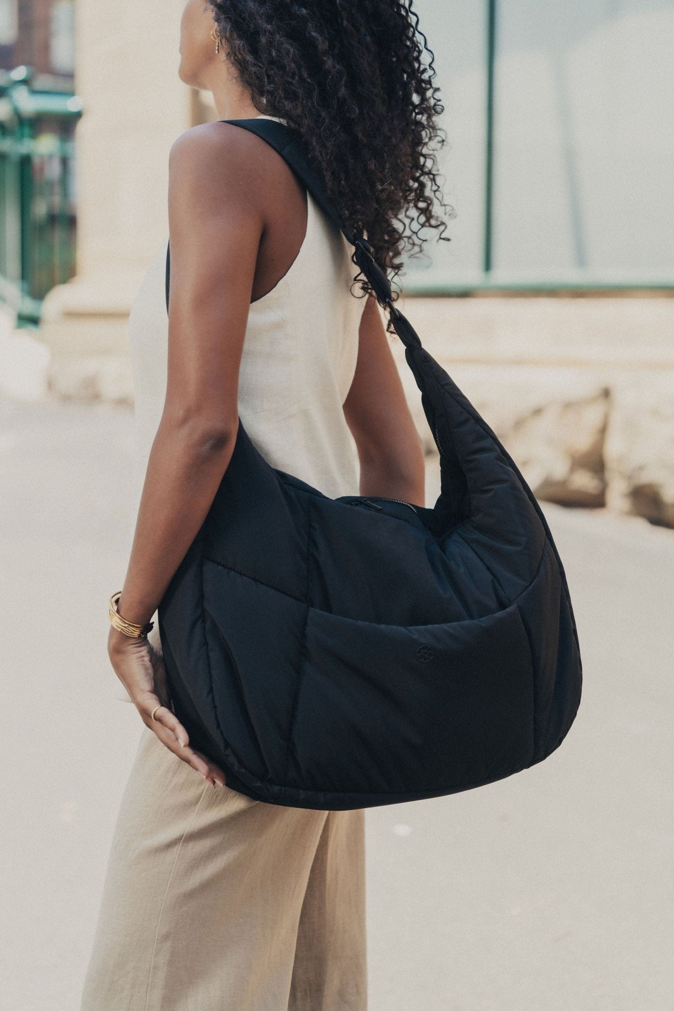 Otto Oversized Puffer Sling Bag - Bag - Renkon - Renkon - Midnight Black -