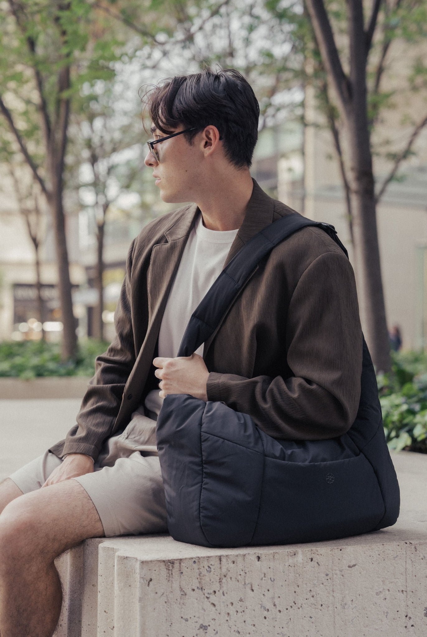 Otto Oversized Puffer Sling Bag - Bag - Renkon - Renkon - Midnight Black -