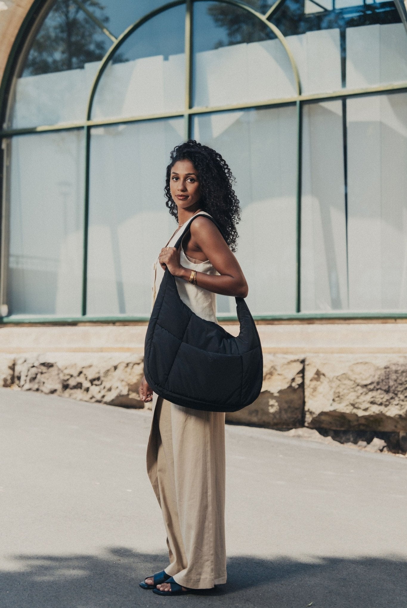 Otto Oversized Puffer Sling Bag - Bag - Renkon - Renkon - Midnight Black -