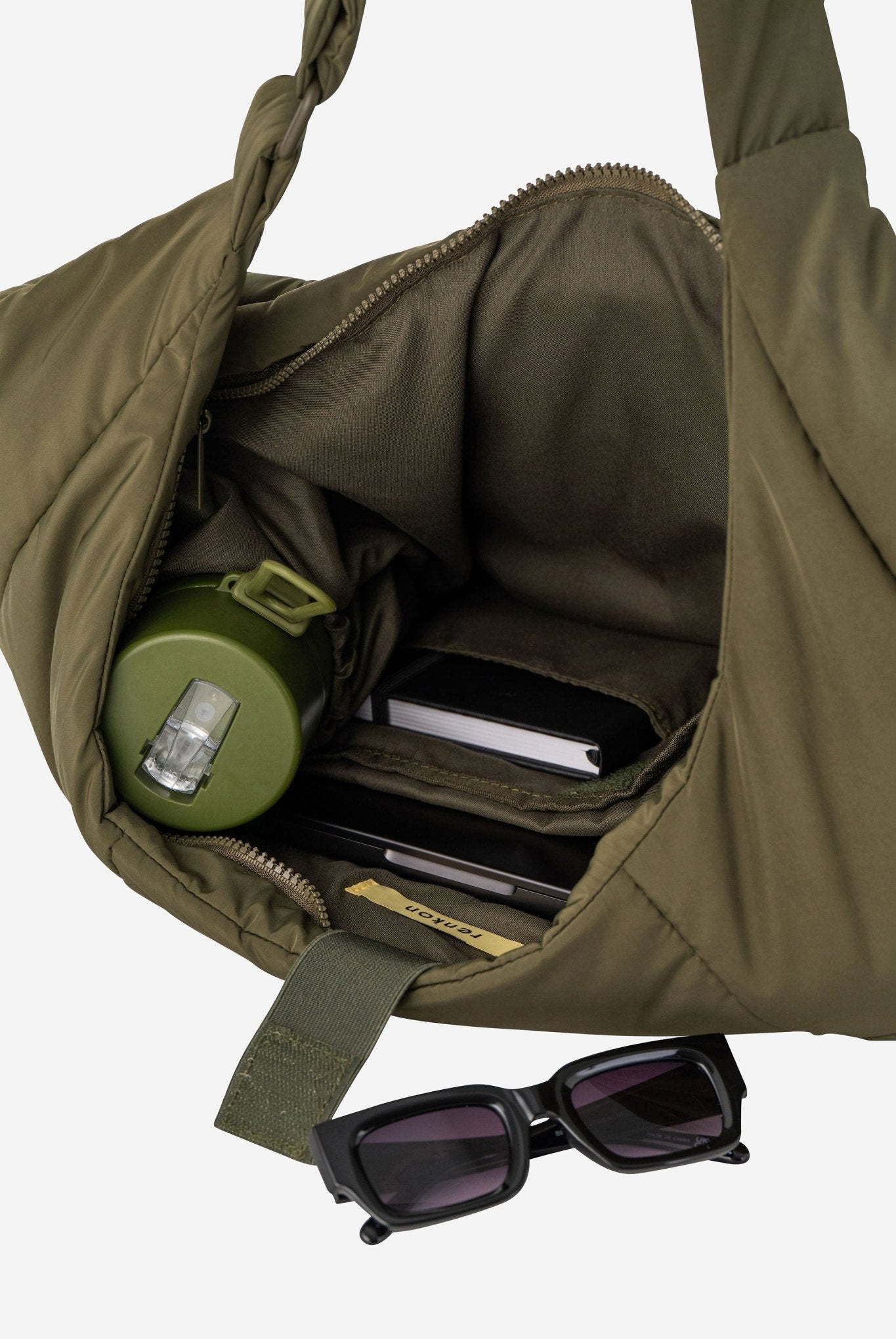 Otto Oversized Puffer Sling Bag - Bag - Renkon - Renkon - Olive Green -