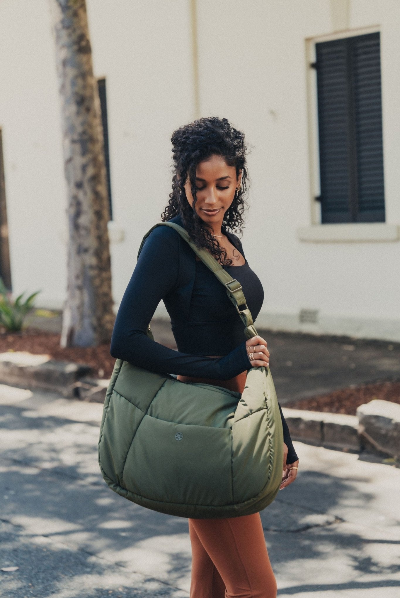 Otto Oversized Puffer Sling Bag - Bag - Renkon - Renkon - Olive Green -