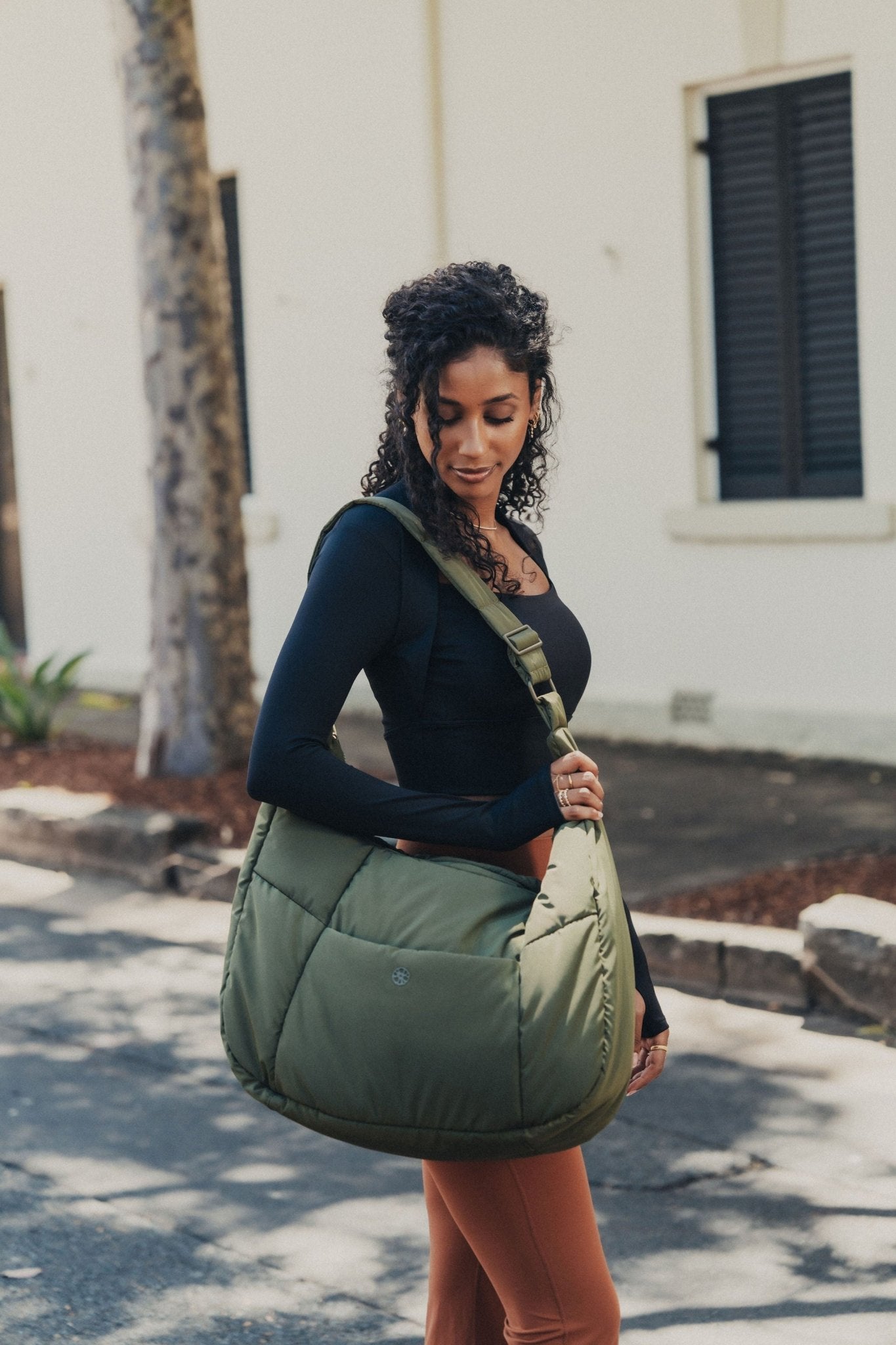 Otto Oversized Puffer Sling Bag - Bag - Renkon - Renkon - Olive Green -