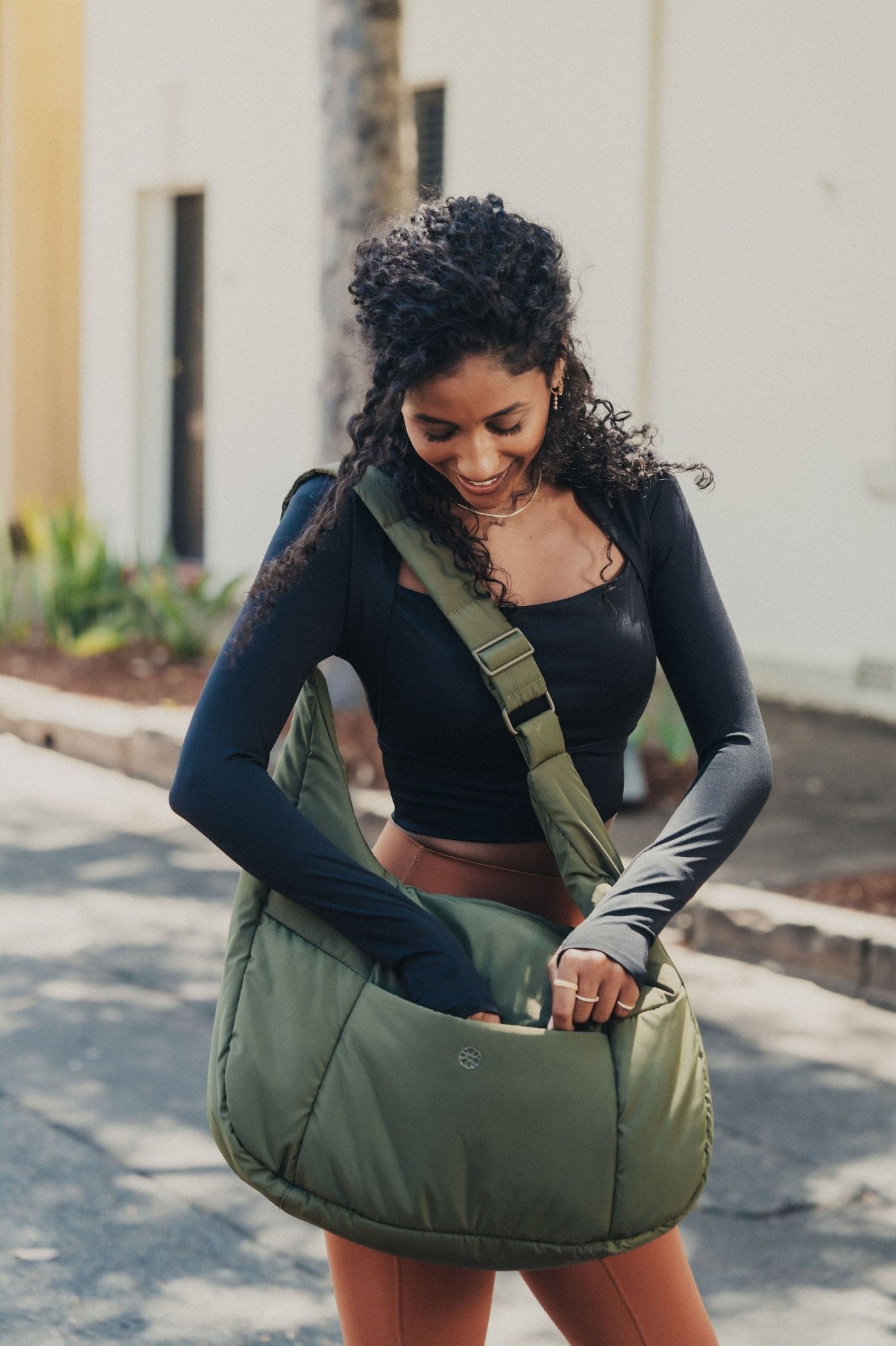 Otto Oversized Puffer Sling Bag - Bag - Renkon - Renkon - Olive Green -