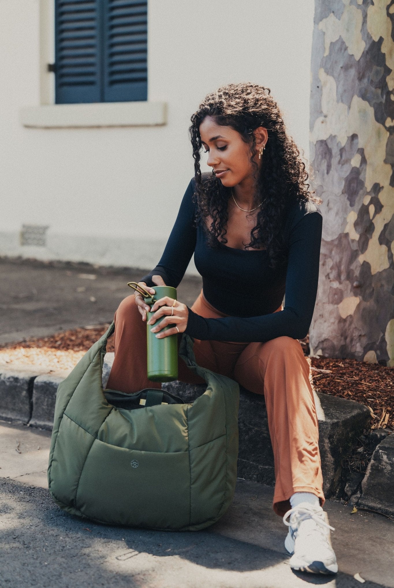 Otto Oversized Puffer Sling Bag - Bag - Renkon - Renkon - Olive Green -