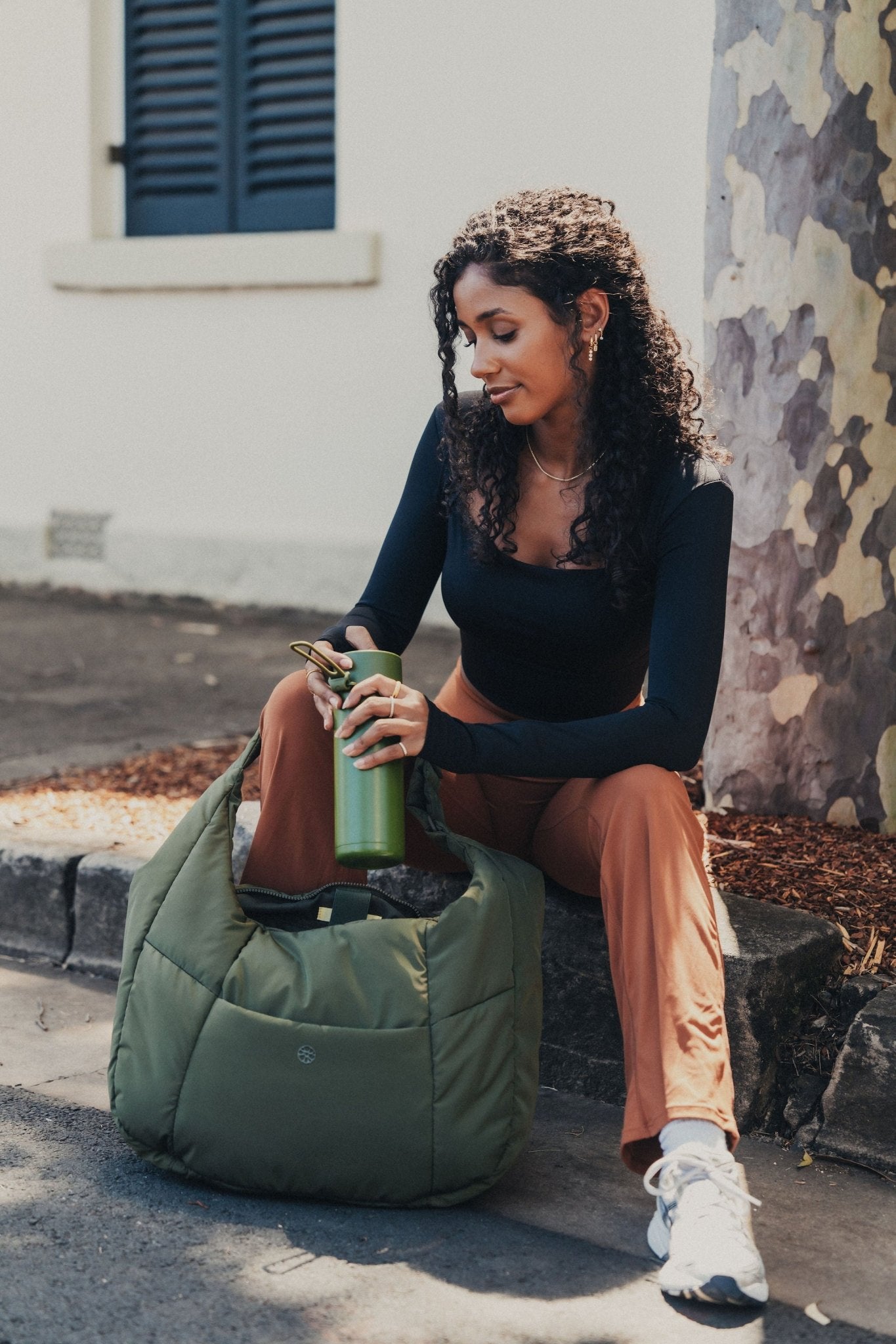 Otto Oversized Puffer Sling Bag - Bag - Renkon - Renkon - Olive Green -