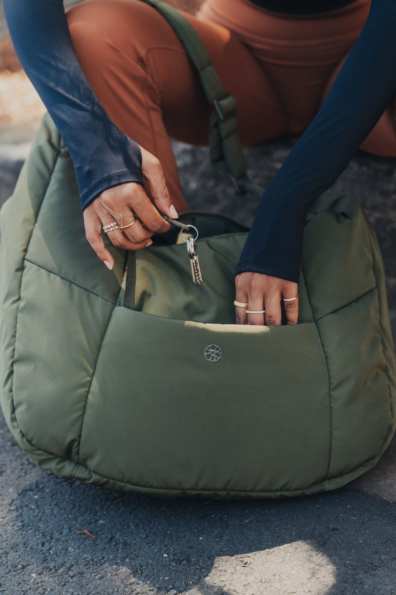 Otto Oversized Puffer Sling Bag - Bag - Renkon - Renkon - Olive Green -