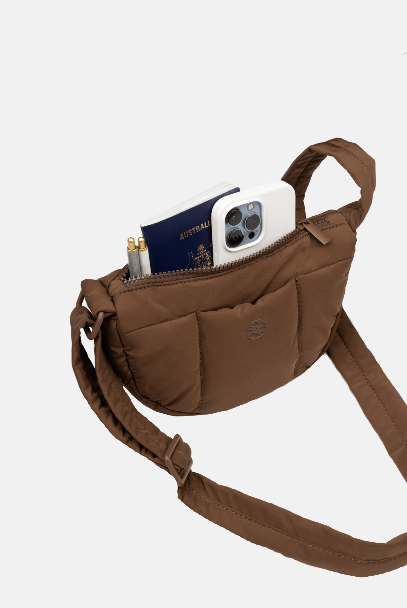 Perfectly Imperfect - Kumo Puffer Crossbody Bag - Bag - Renkon - Renkon - Cocoa Brown -