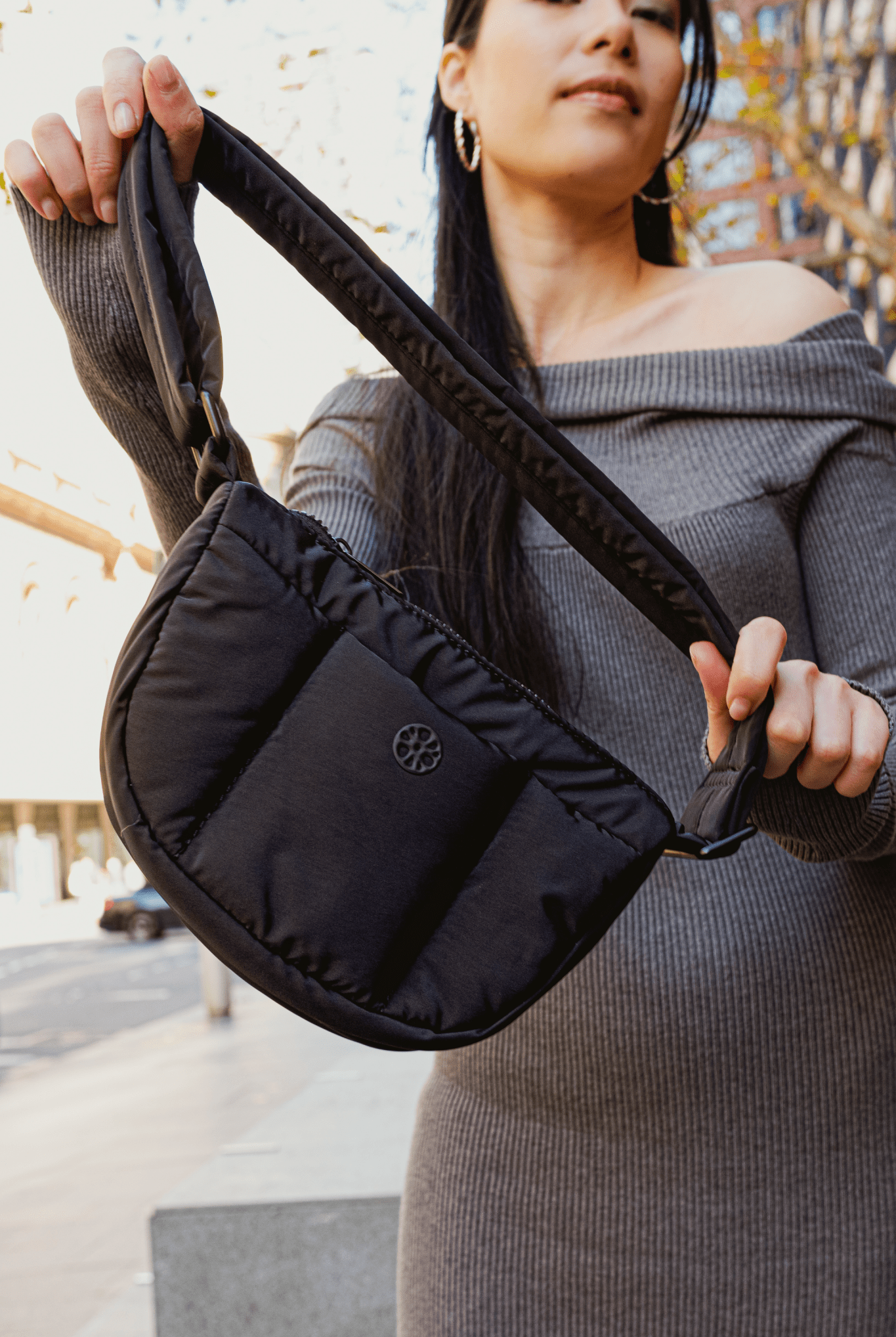 Perfectly Imperfect - Kumo Puffer Crossbody Bag - Bag - Renkon - Renkon - Midnight Black -