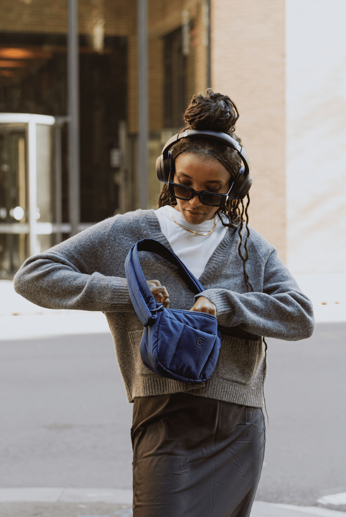 Perfectly Imperfect - Kumo Puffer Crossbody Bag - Bag - Renkon - Renkon - Navy Blue -
