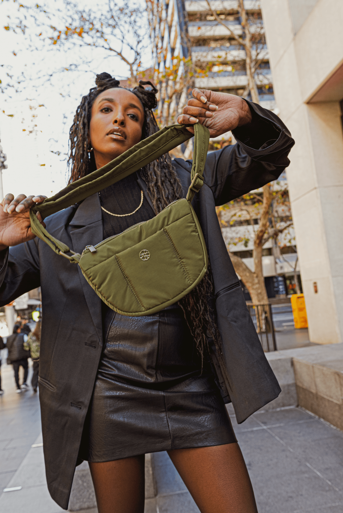 Perfectly Imperfect - Kumo Puffer Crossbody Bag - Bag - Renkon - Renkon - Olive Green -