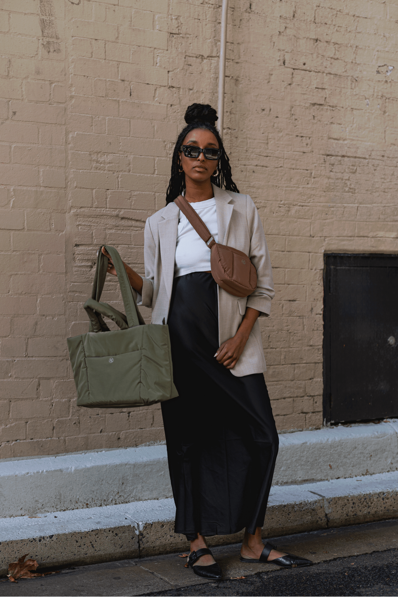 Perfectly Imperfect - Tobi Puffer Tote Bag - Bag - Renkon - Renkon - Olive Green -