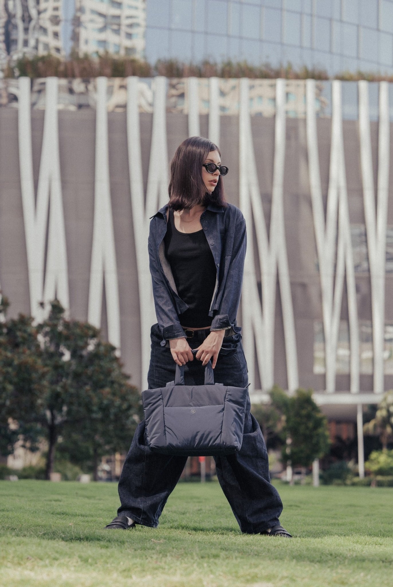 Tobi Puffer Tote Bag - Bag - Renkon - Renkon - Navy Blue -