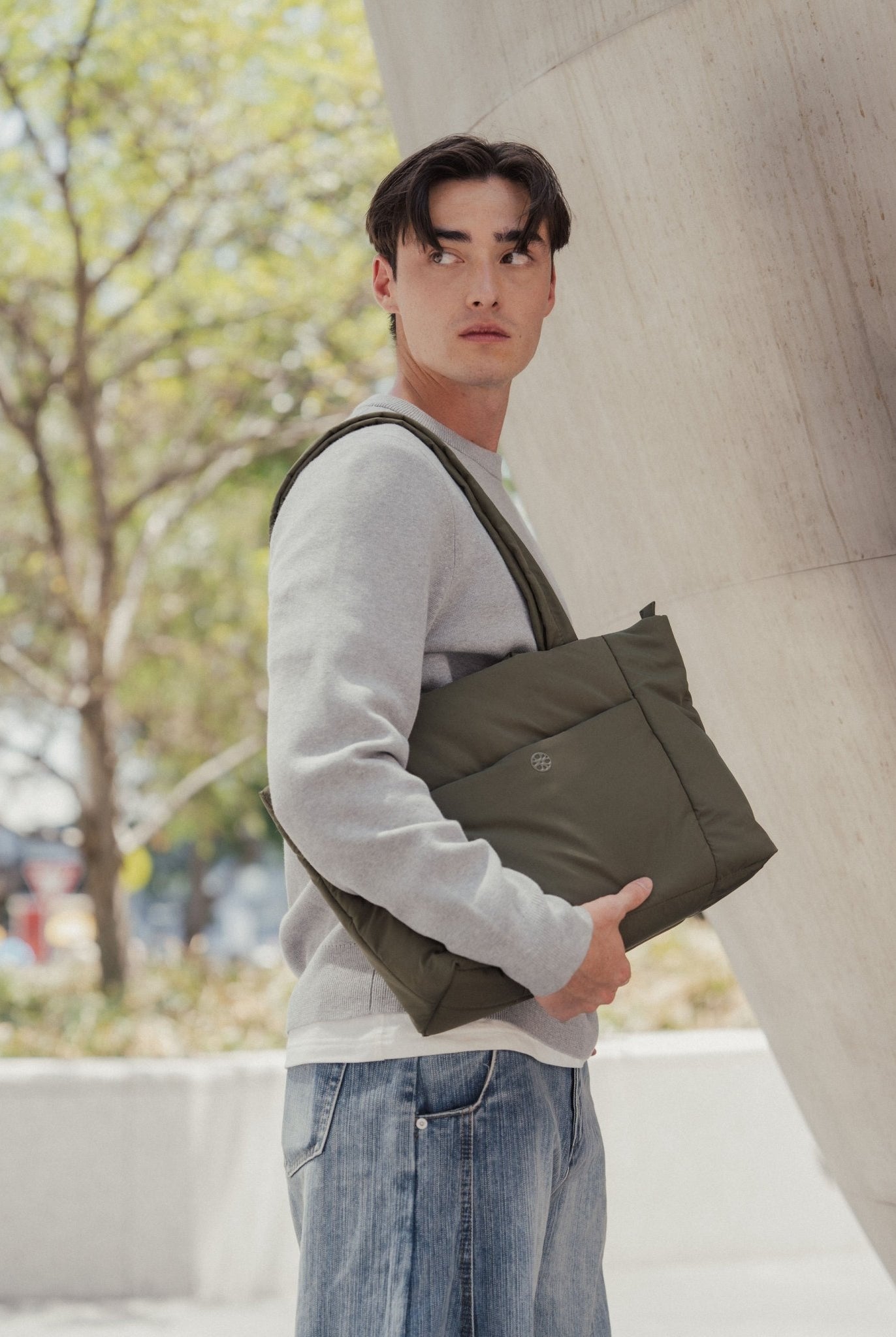 Tobi Puffer Tote Bag - Bag - Renkon - Renkon - Olive Green -