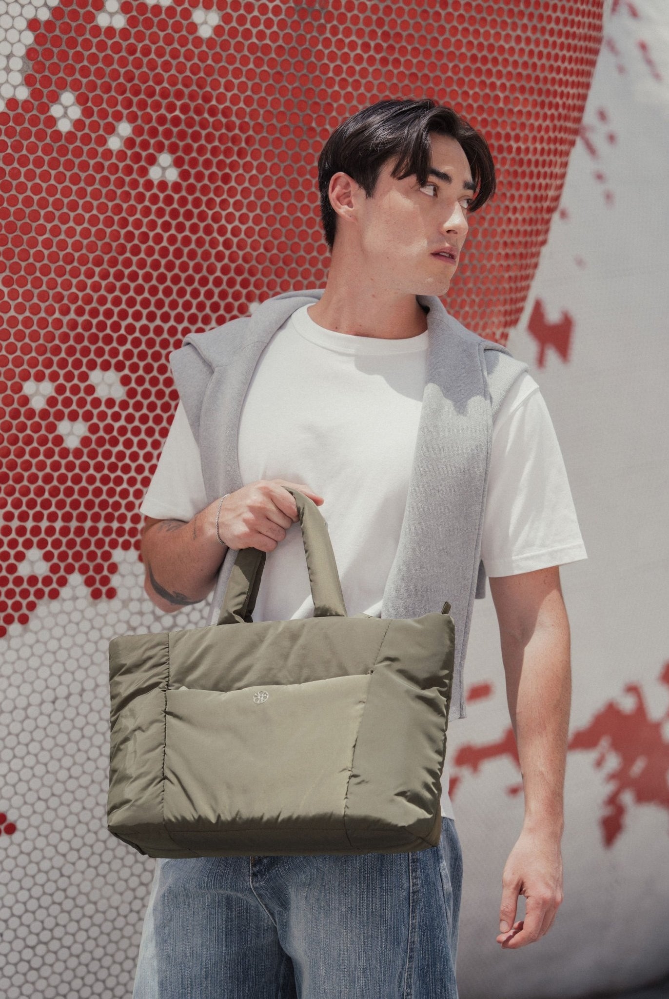 Tobi Puffer Tote Bag - Bag - Renkon - Renkon - Olive Green -