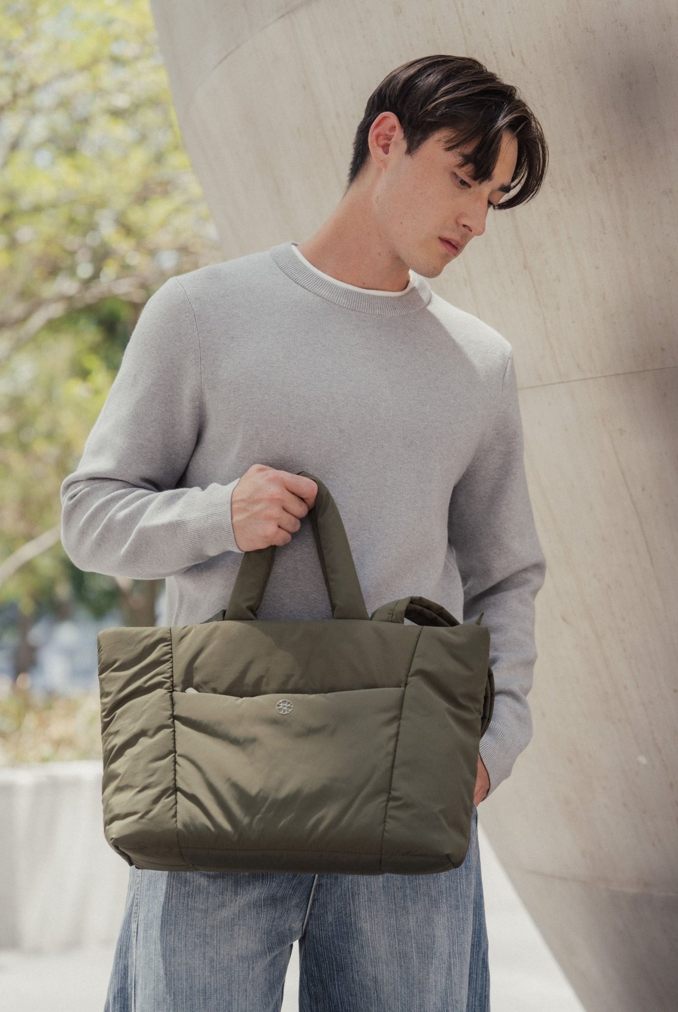 Tobi Puffer Tote Bag - Bag - Renkon - Renkon - Olive Green -