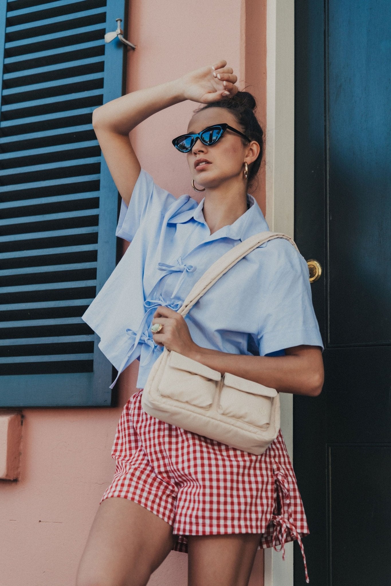 Kai Puffer Cargo Crossbody Bag - Bag - Renkon - Renkon - Enoki Beige -