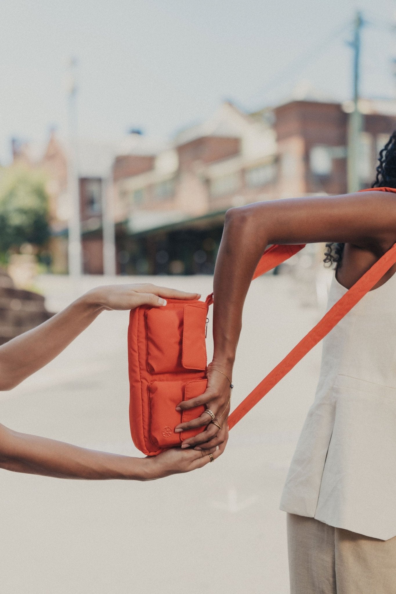 Kai Puffer Cargo Crossbody Bag - Bag - Renkon - Renkon - Scarlet Red -