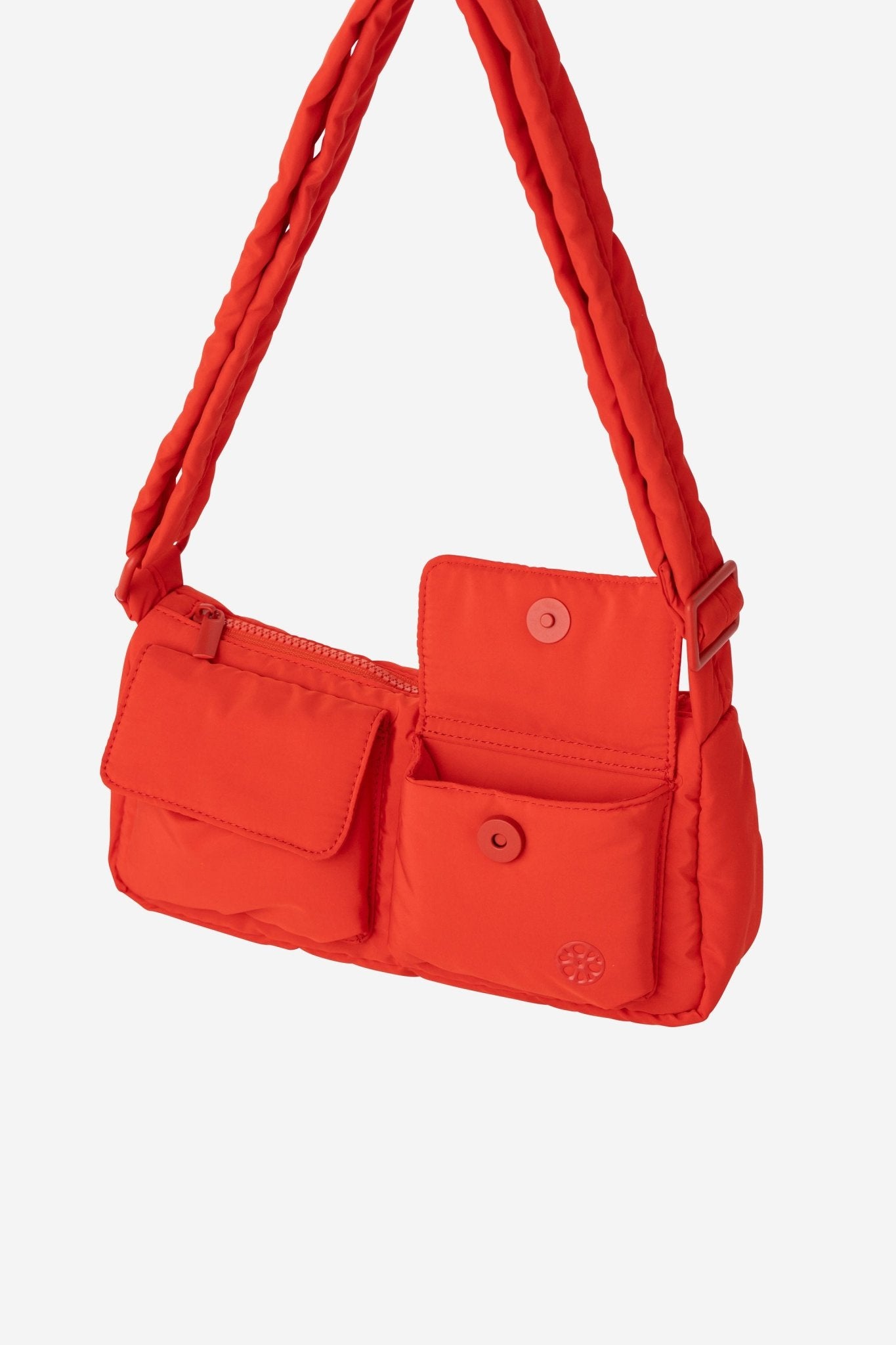 Kai Puffer Cargo Crossbody Bag - Bag - Renkon - Renkon - Scarlet Red - Side