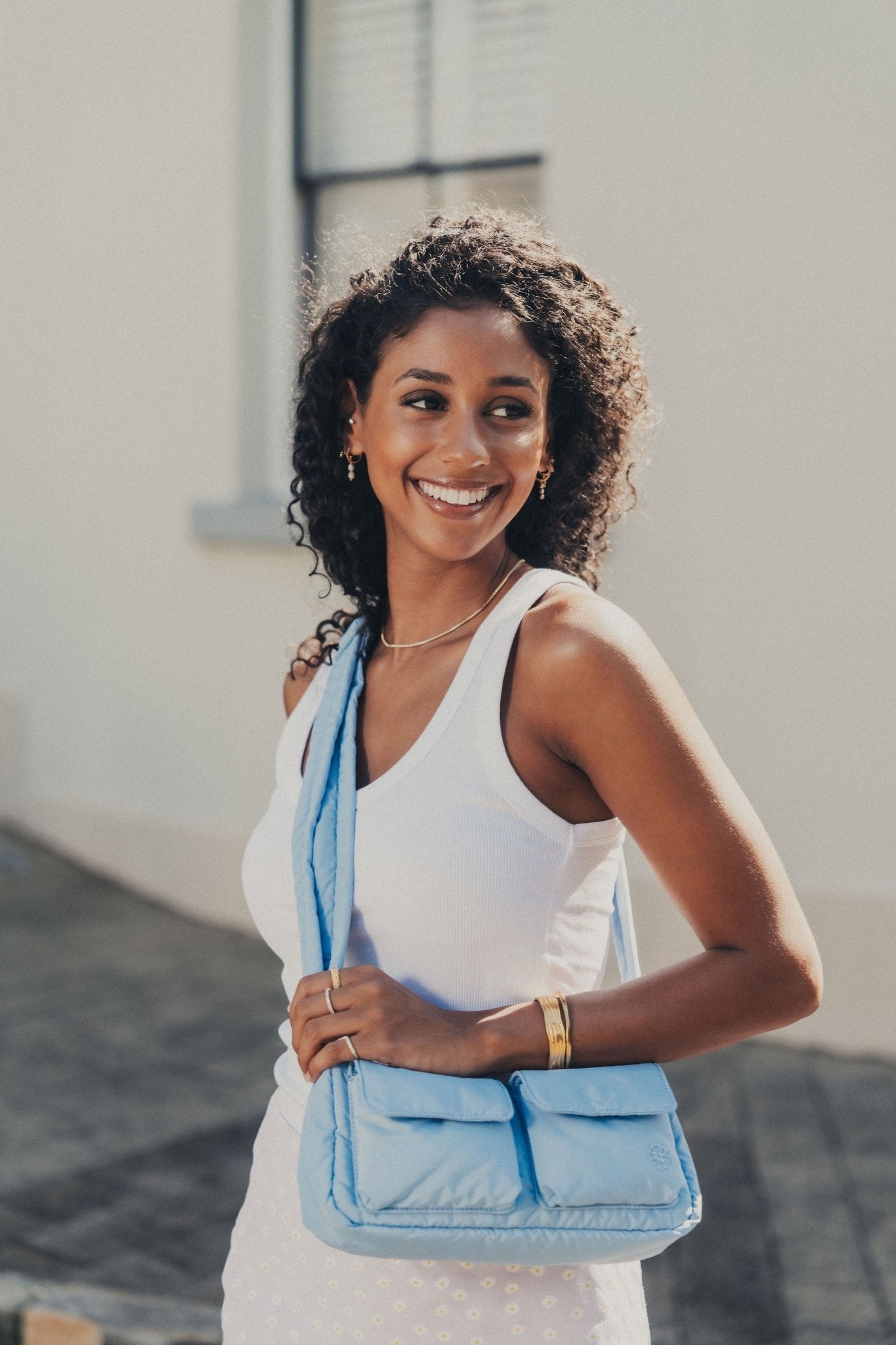 Kai Puffer Cargo Crossbody Bag - Bag - Renkon - Renkon - Sky Blue -