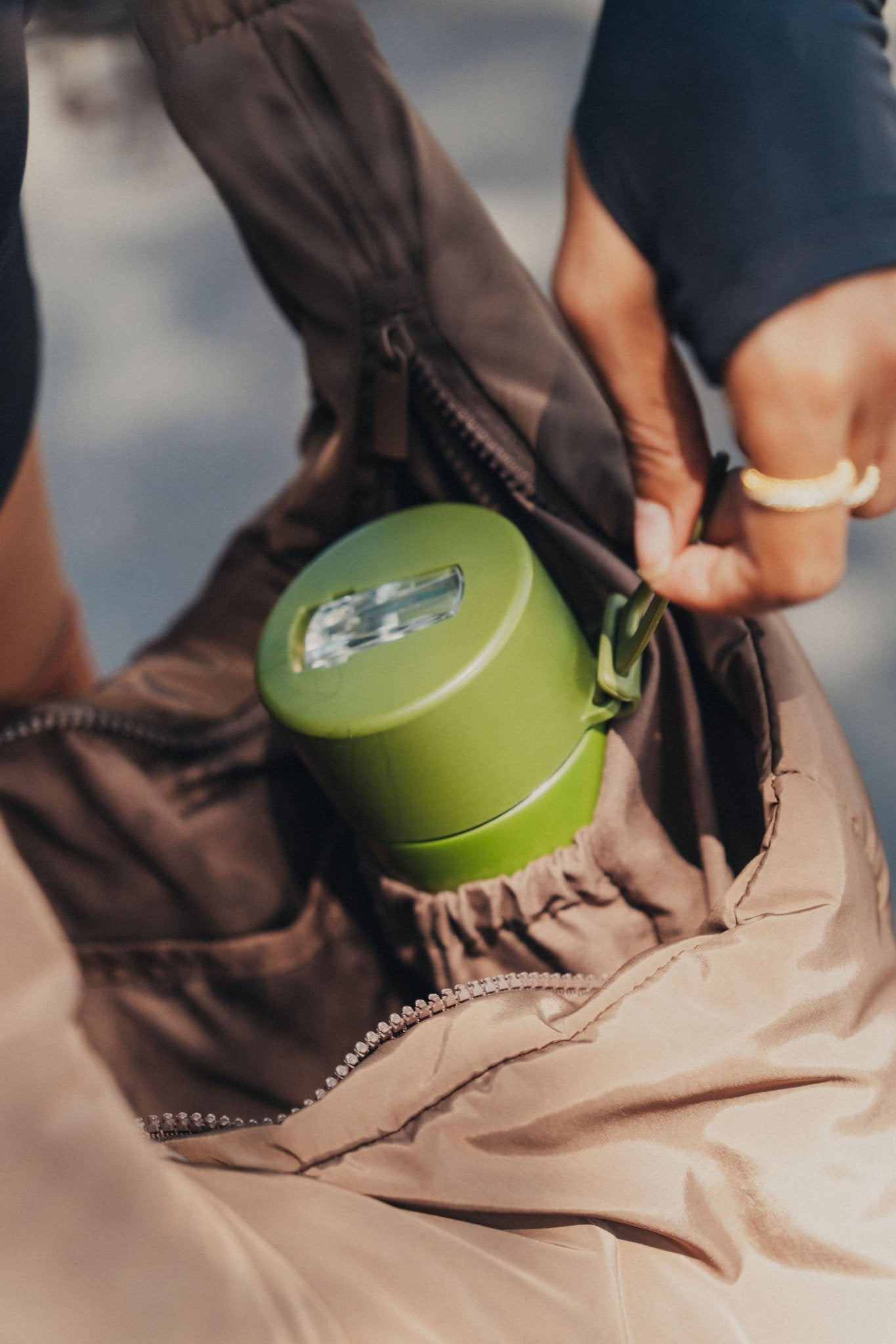 Otto Oversized Puffer Sling Bag - Bag - Renkon - Renkon - Cocoa Brown - 