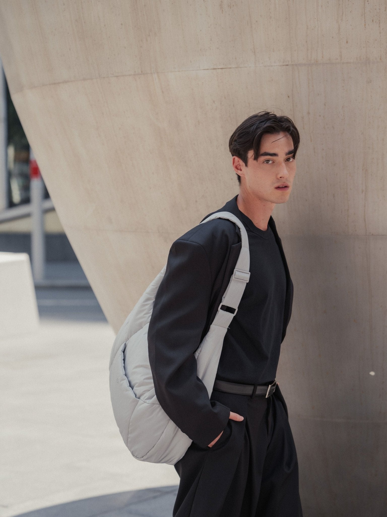 Otto Oversized Puffer Sling Bag - Bag - Renkon - Renkon - Frost Grey - 