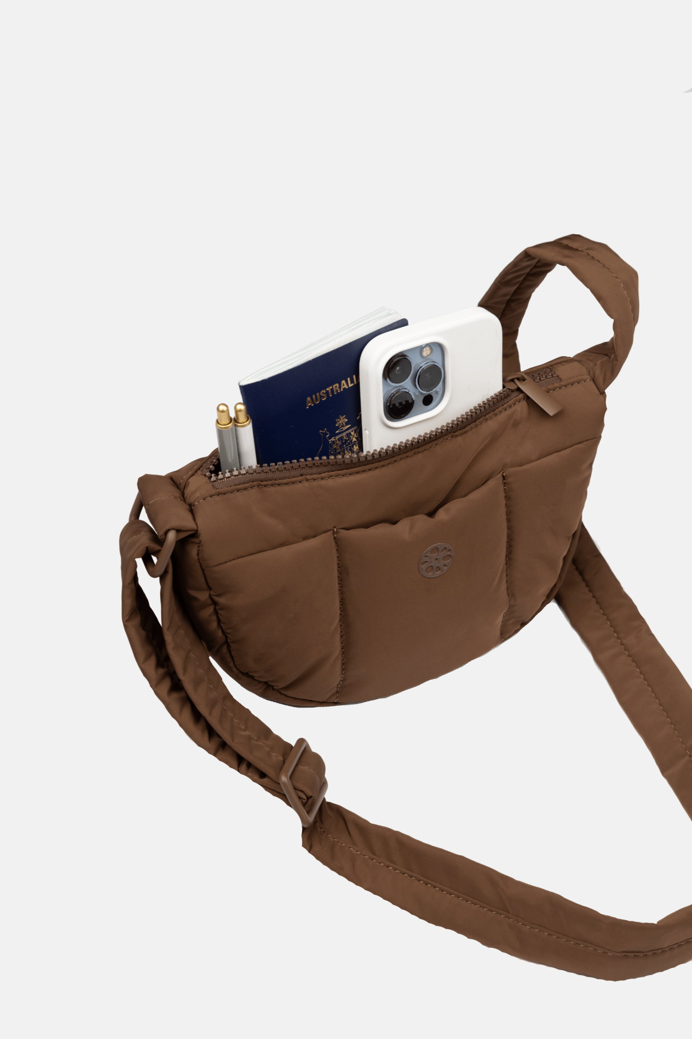 Perfectly Imperfect - Kumo Puffer Crossbody Bag - Bag - Renkon - Renkon - Cocoa Brown - 