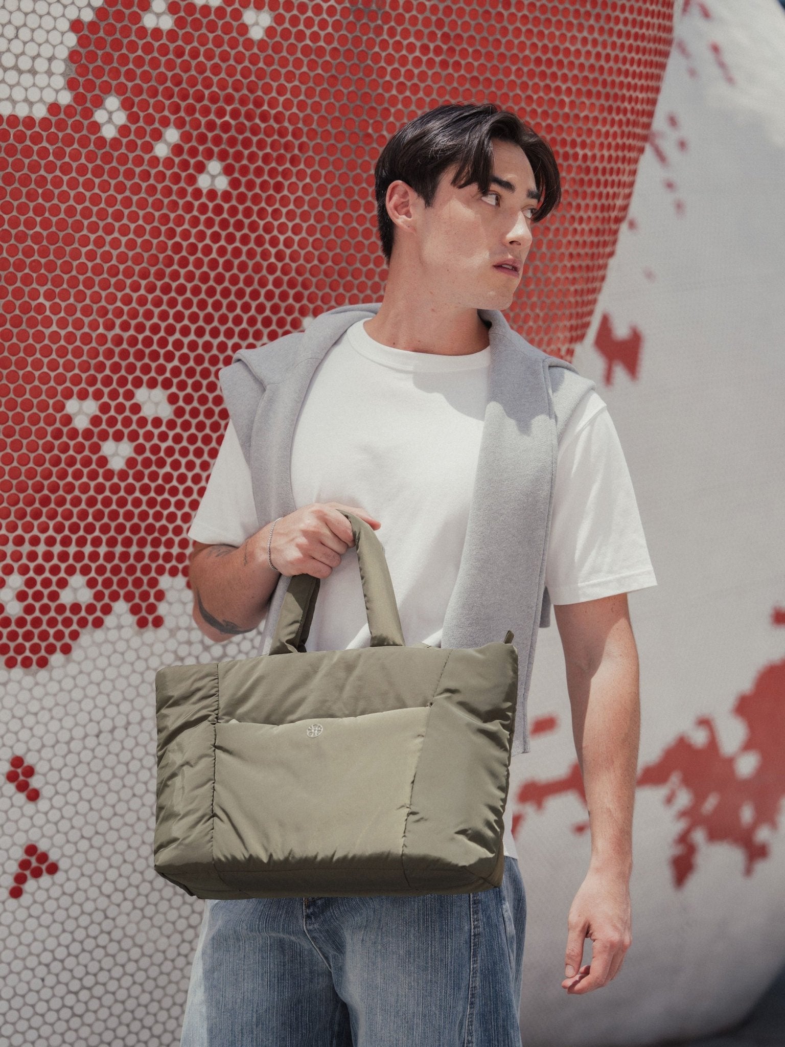 Tobi Puffer Tote Bag - Bag - Renkon - Renkon - Olive Green - 